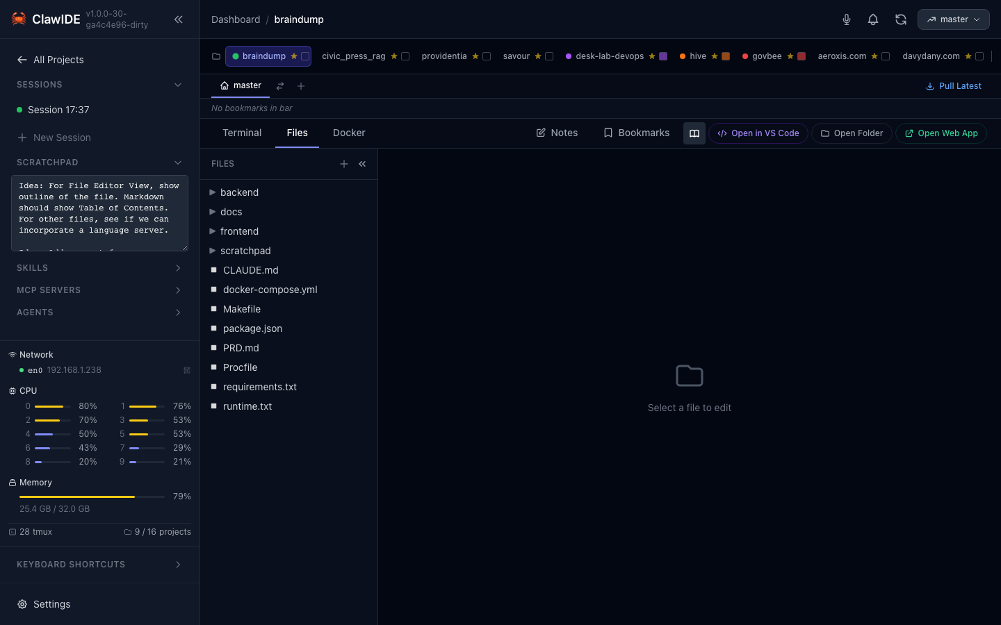 ClawIDE Markdown Preview